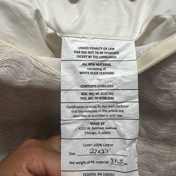 EASTERN ACCENTS -Harper Sheer Overlay Euro Sham , Set of 3 - Picture 15 of 16